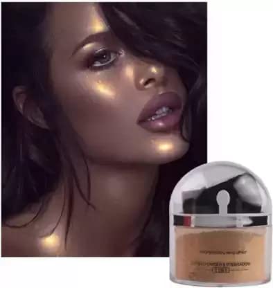 AGLEY Shimmery Shiny Glow Face Makeup Powder - Golden Highlighter for Cheeks & Eyes | Perfect for Parties, Photos & Everyday Glam