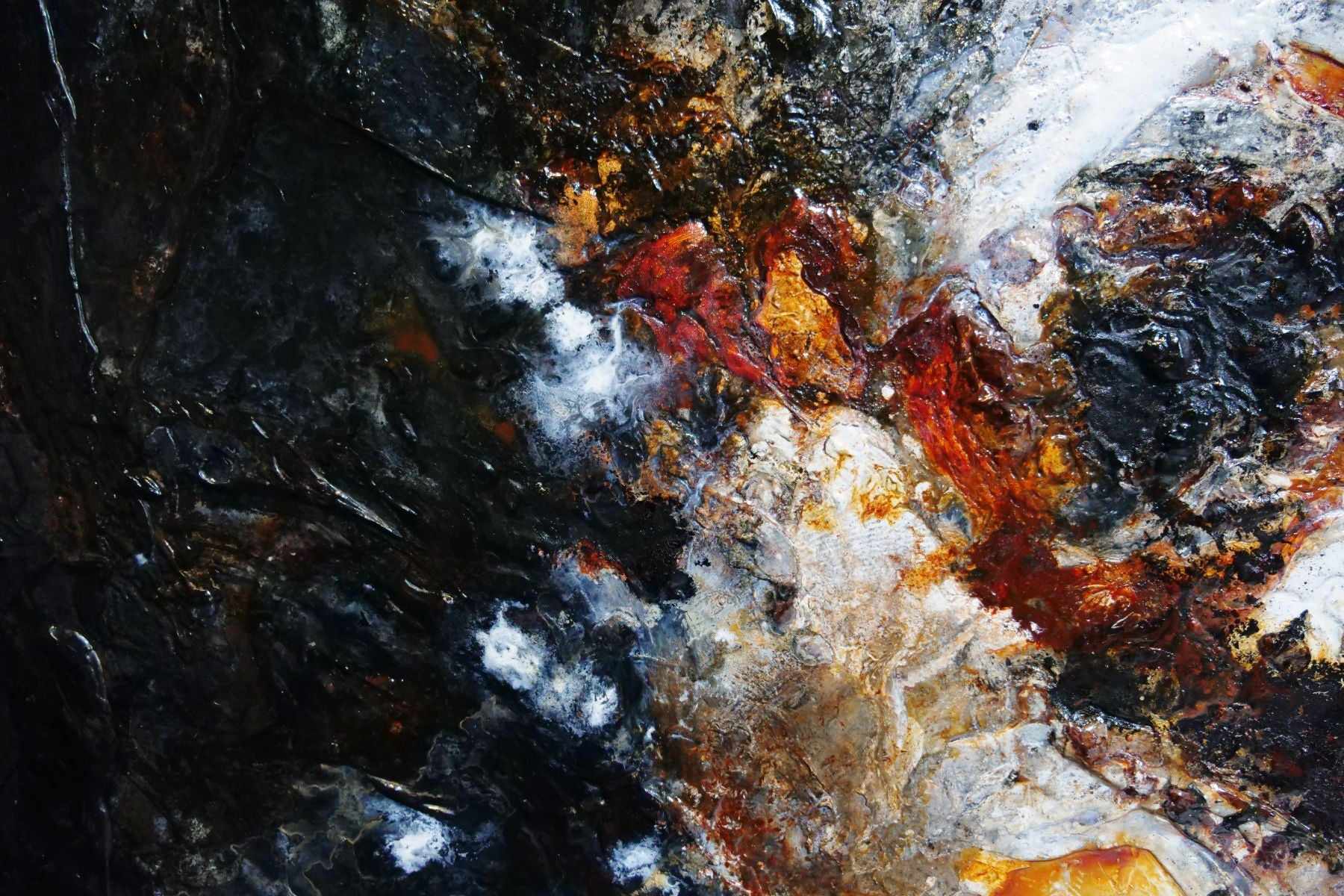 Rust and Pepper 240cm x 100cm Black Brown Textured Abstract Canvas Wall Art - Modern Home Decor for Living Room, Bedroom & Office