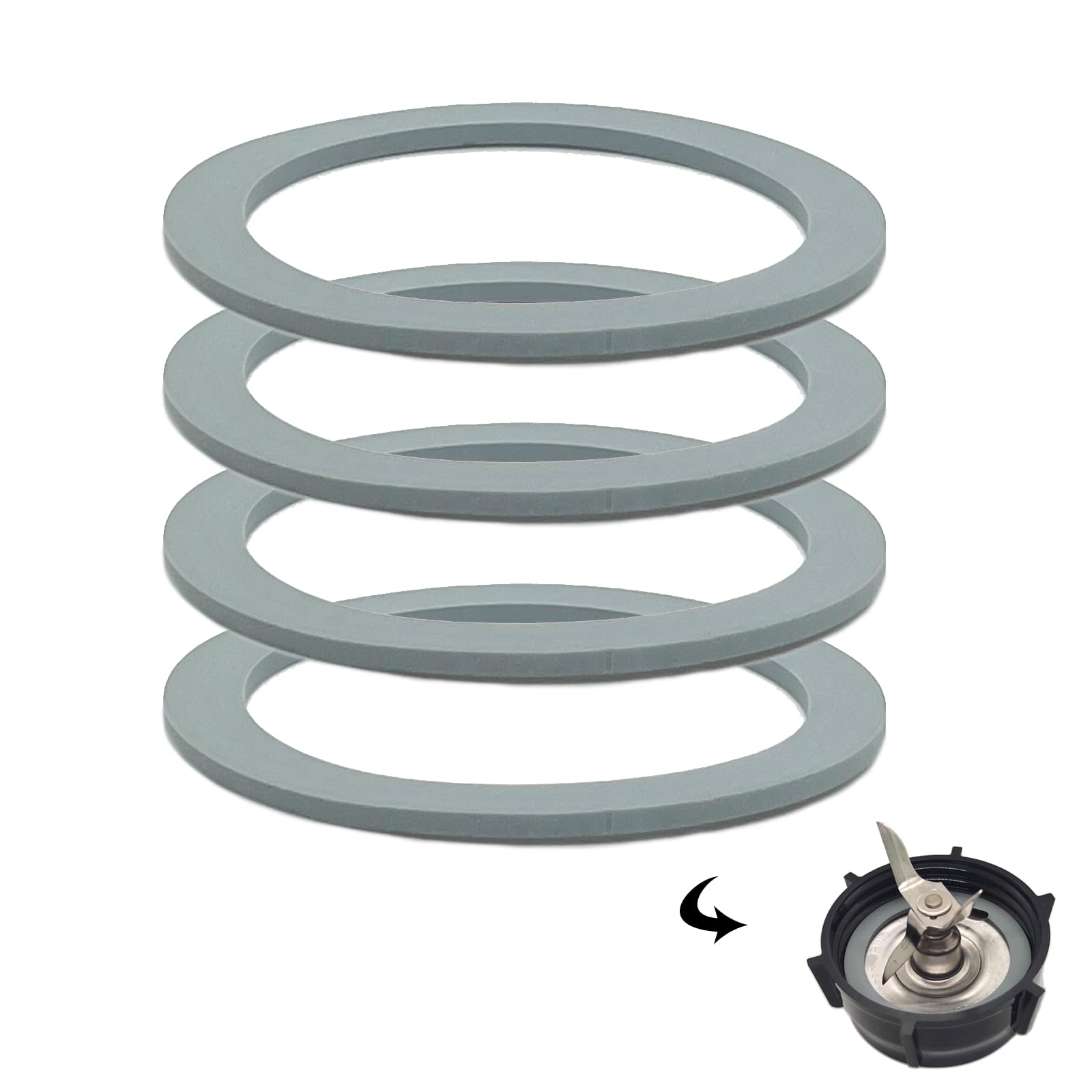 Oster Blender Gasket Replacement Parts - 4 Pack Rubber Seal Rings for Osterizer Blenders - Durable Blender Accessories for Smoothies, Juicing & Food Processing