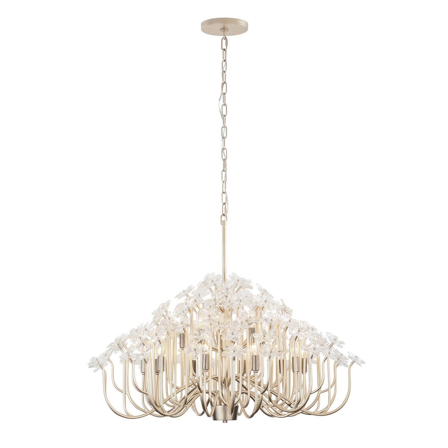 15-Light Crystal Chandelier for Dining Room - Elegant Modern Ceiling Light Fixture with LED Bulbs, Perfect for Home Decor, Wedding & Restaurant Lighting