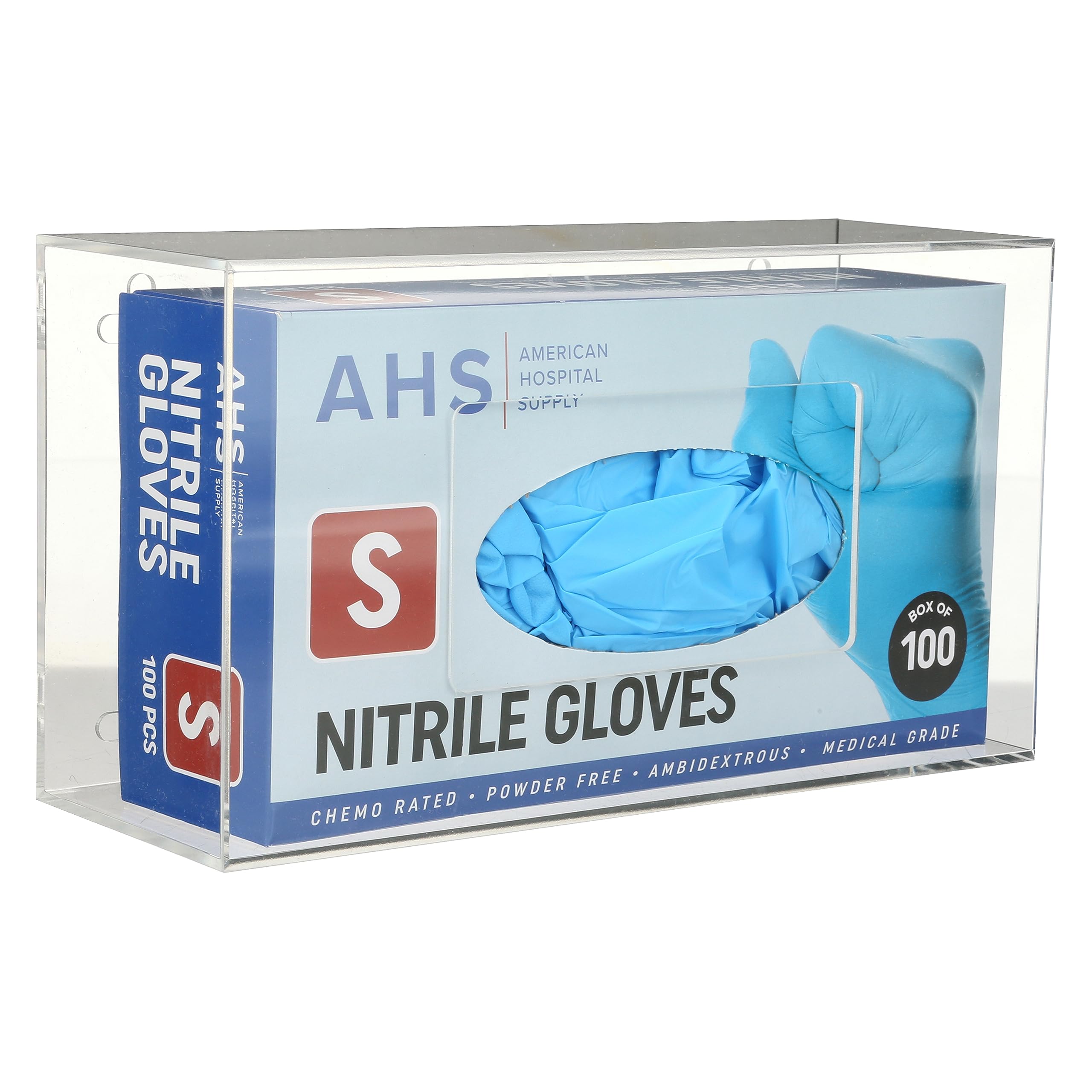 Acrylic Glove Dispenser Box - Clear Wall Mount Holder with Individual Compartments | Perfect for Kitchen, Salon, Medical & Workshop Organization | Gloves Sold Separately