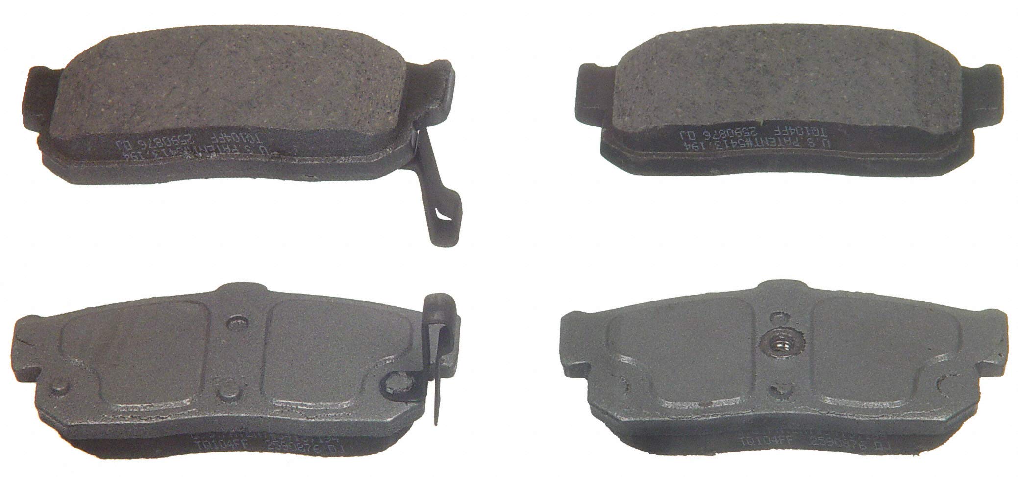 Wagner ThermoQuiet PD595 Ceramic Disc Brake Pads Set - Front & Rear Brake Pads for Smooth & Quiet Stopping - Perfect for Daily Commuting, Highway Driving & Heavy-Duty Vehicles