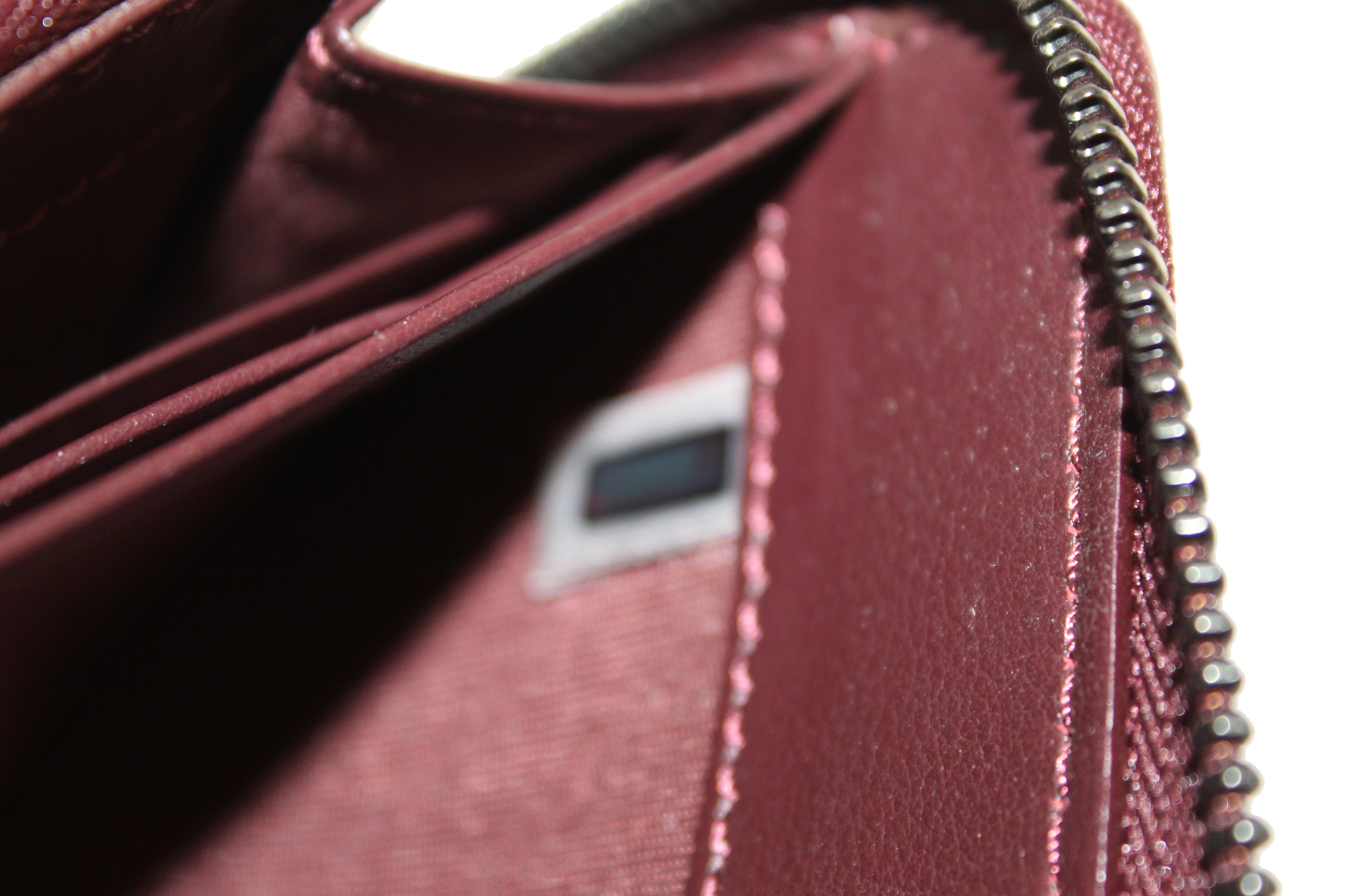 Authentic Jimmy Choo Burgundy Leather Zip Around Wallet for Women - Luxury Designer Wristlet Clutch with RFID Protection - Perfect for Evening Events, Travel & Everyday Use