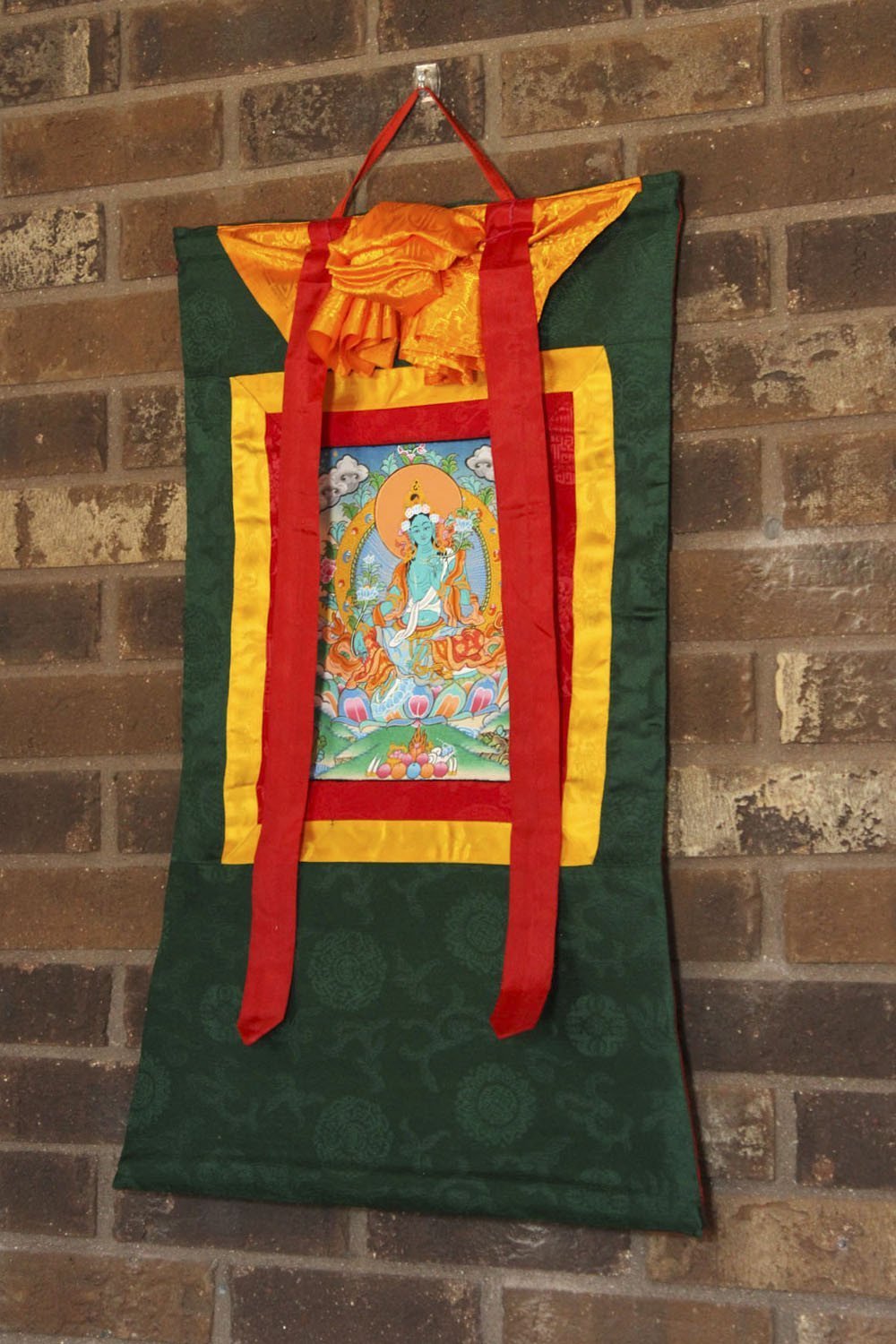 Green Tara Savioress Thangka - Handmade Tibetan Buddhist Wall Art for Meditation & Spiritual Decor | Perfect for Home Altar, Yoga Studio & Healing Spaces
