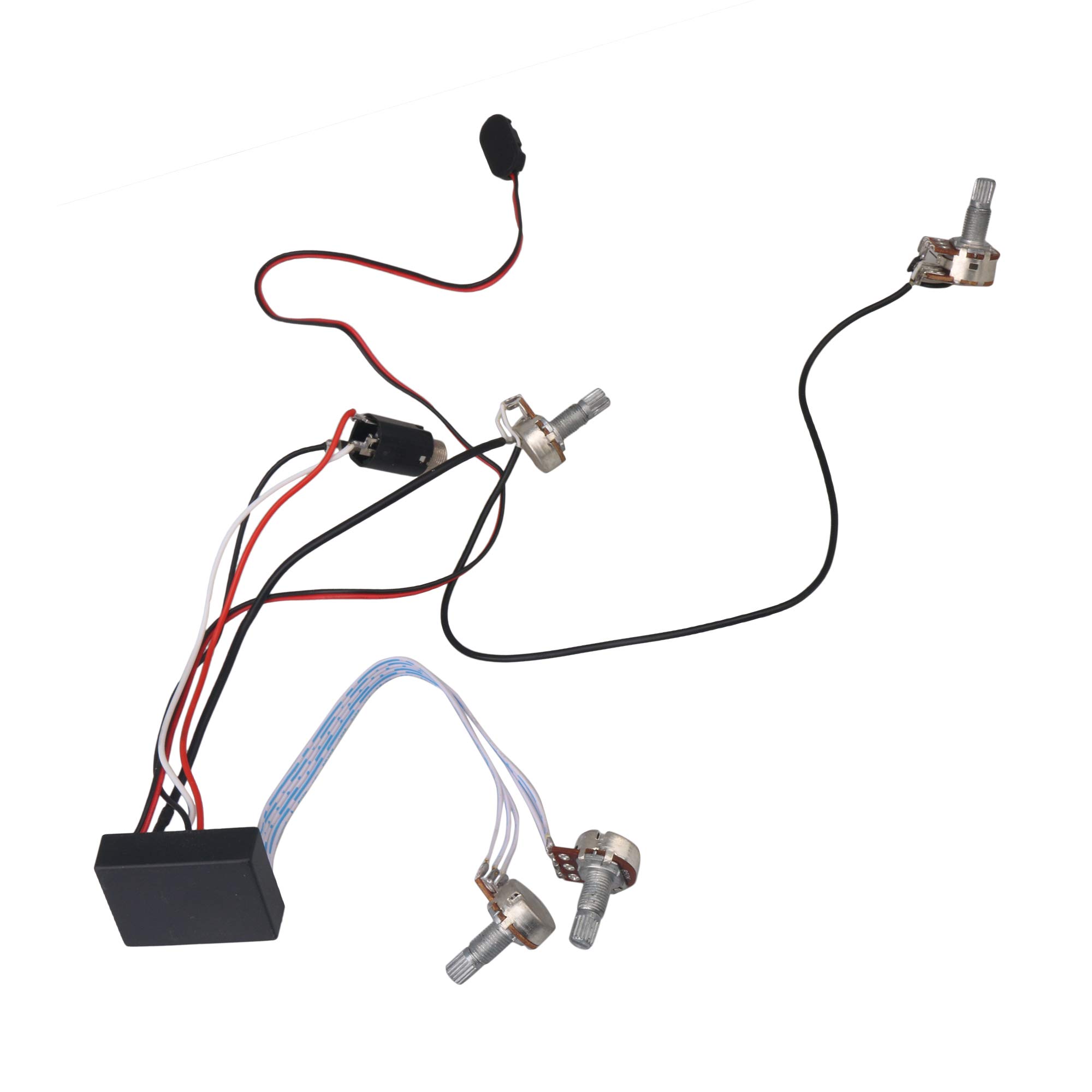 Lovermusic Metal Electric Bass Preamp Wiring Circuit Pickup - Replacement Guitar Accessories for Bass Guitar | Perfect for DIY Guitar Repair & Sound Enhancement