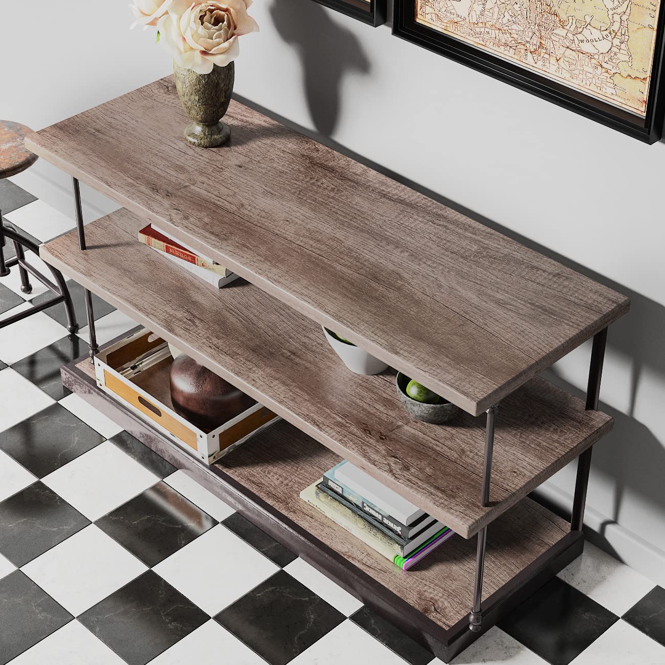 AbaBoorty 85''x15.8'' Classic Gray Oak Wood Peel and Stick Wallpaper - Waterproof Removable Vinyl Contact Paper for Countertops, Cabinets, Shelves - Perfect for Kitchen, Bathroom & Furniture Makeover