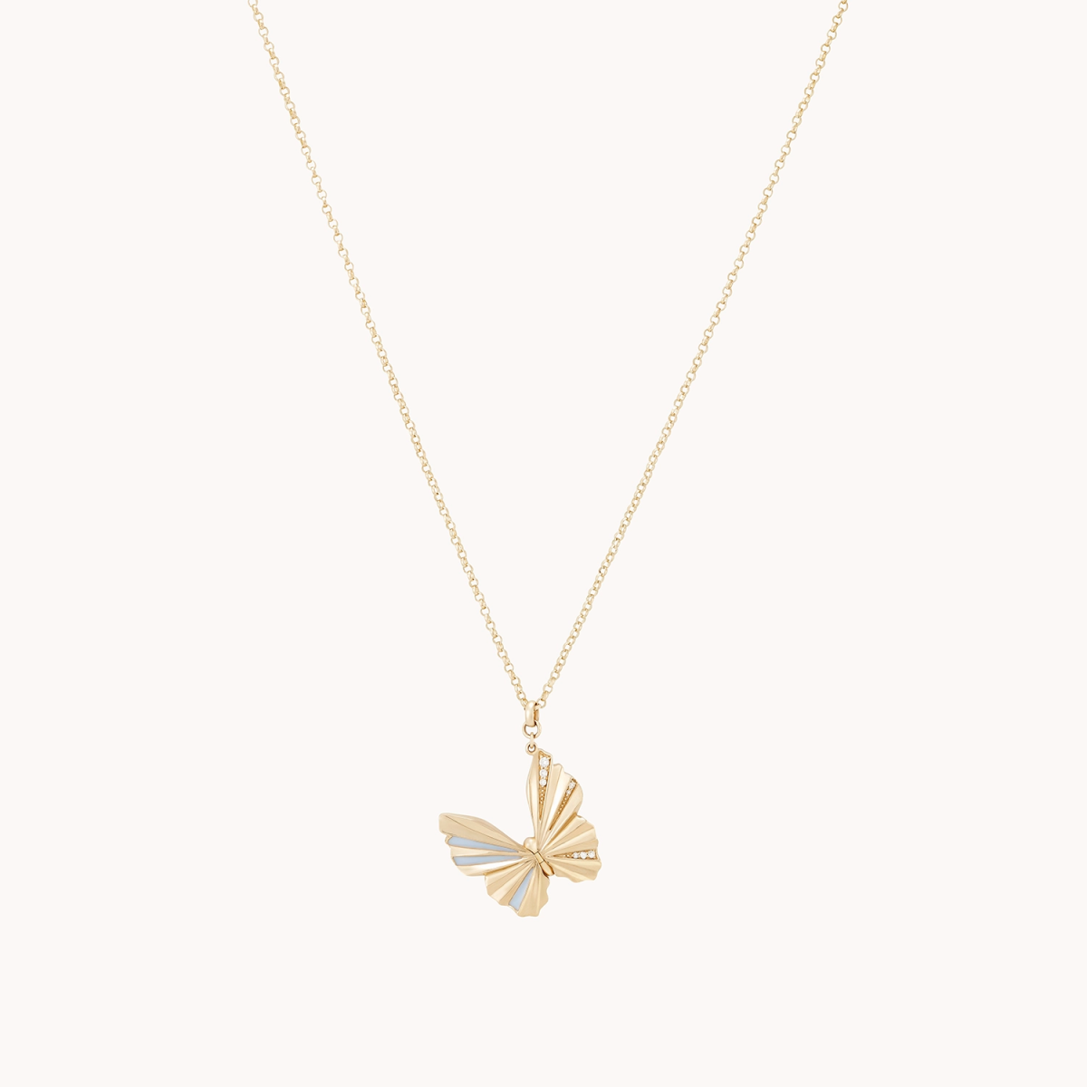 14K Yellow Gold Metamorphosis Butterfly Locket Necklace - Elegant Jewelry Gift for Women, Perfect for Valentine's Day, Anniversary & Special Occasions