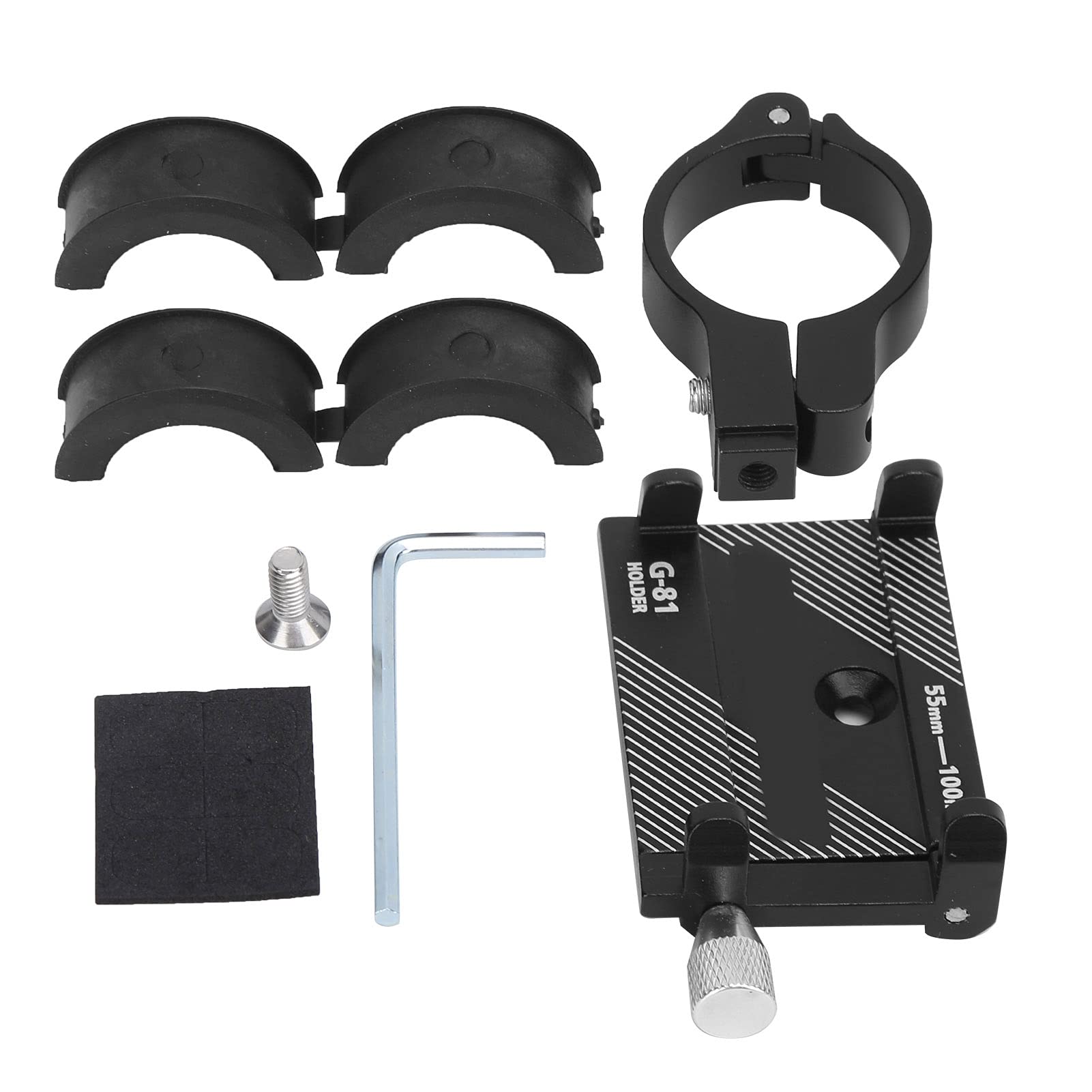 GUB G-81 Aluminum Bike Phone Mount - Adjustable Handlebar Bicycle Phone Holder for iPhone & Android - Secure Cycling Navigation Stand (Black) - Perfect for Road Bikes, Mountain Bikes & Commuting