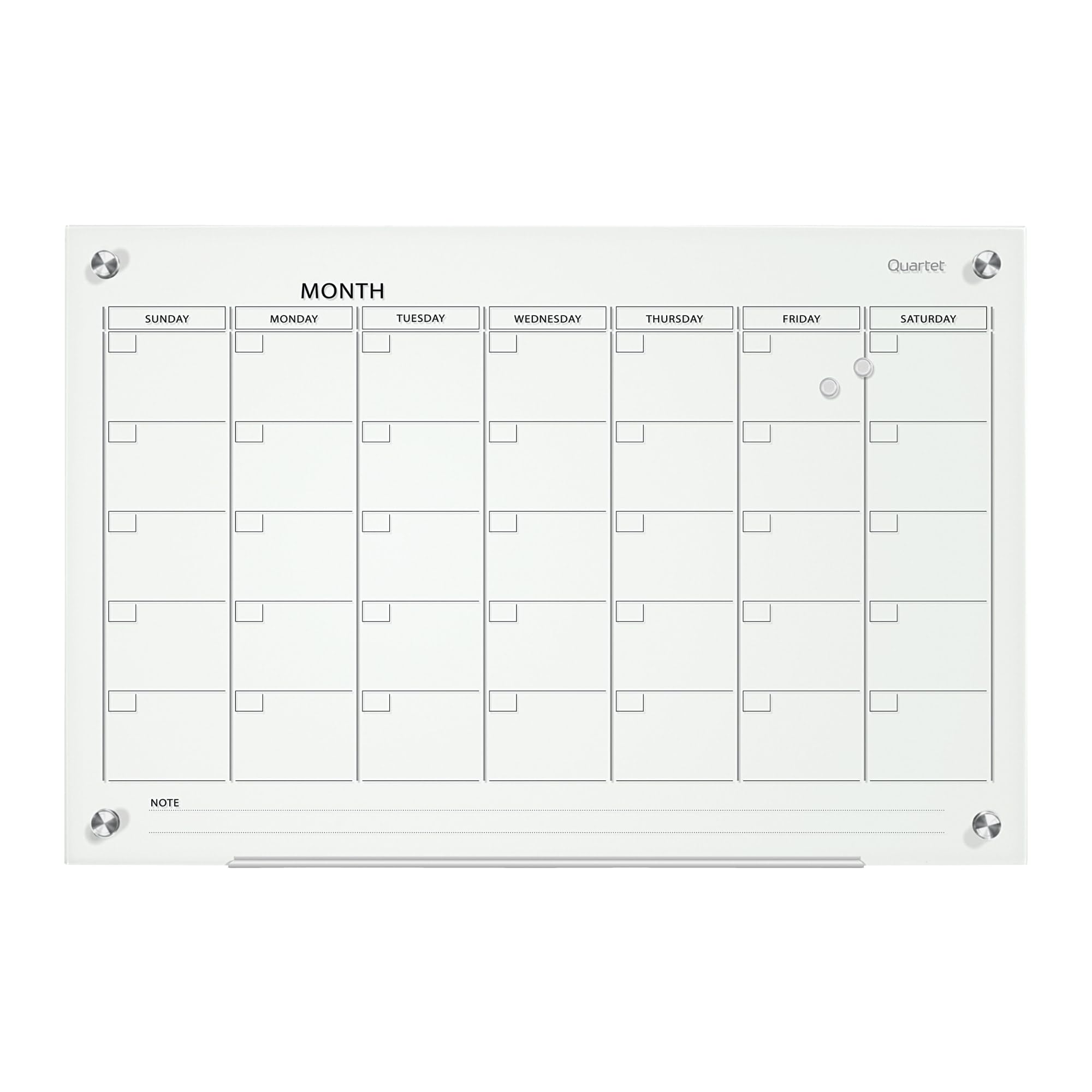 Quartet Magnetic Whiteboard Calendar - 24