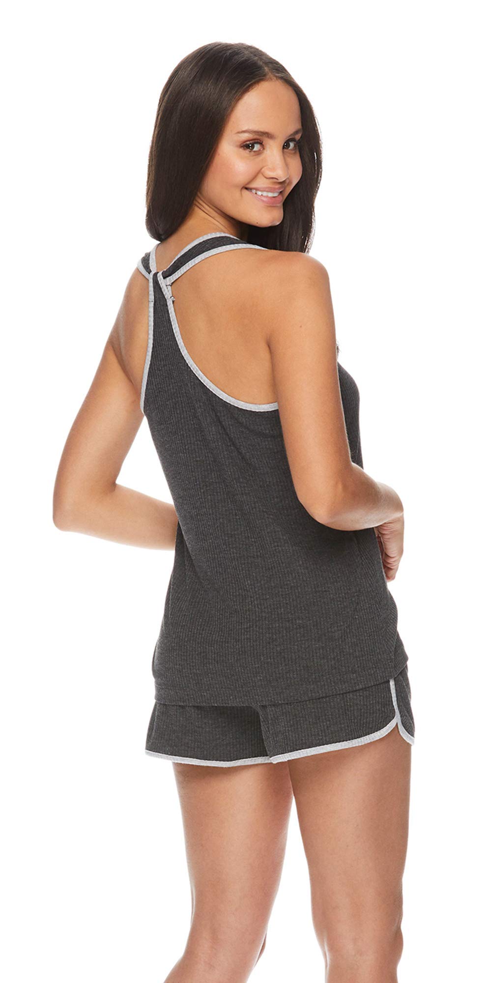 U.S. Polo Assn. Women's Lounge Set - Racerback Tank & Shorts Pajama Set | Soft Comfort Sleepwear for Women | Perfect for Lounging, Yoga & Relaxing at Home
