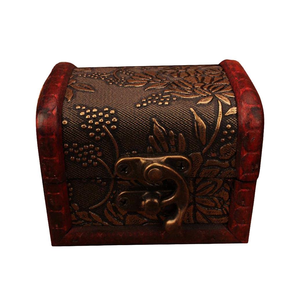 Elegant Chinese Jewelry Box for Women - Vintage Style Wooden Storage Case with Mirror - Perfect for Organizing Necklaces, Rings & Earrings at Home or Travel