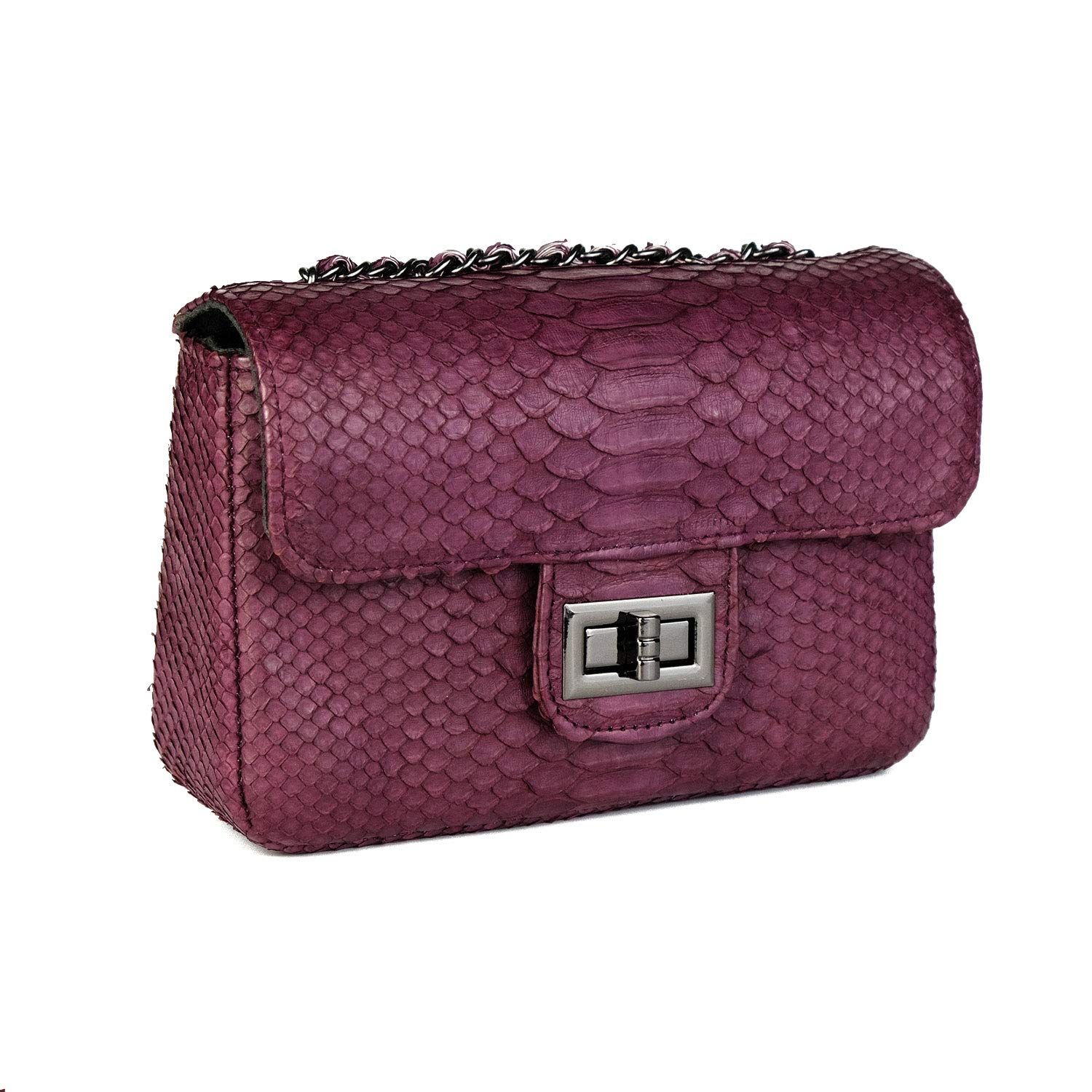 Python Leather Small Crossbody Bag for Women | Genuine Snakeskin Purse | Mini Leather Sling Shoulder Bag | Fashionable & Durable | Perfect for Daily Use, Travel & Evening Out