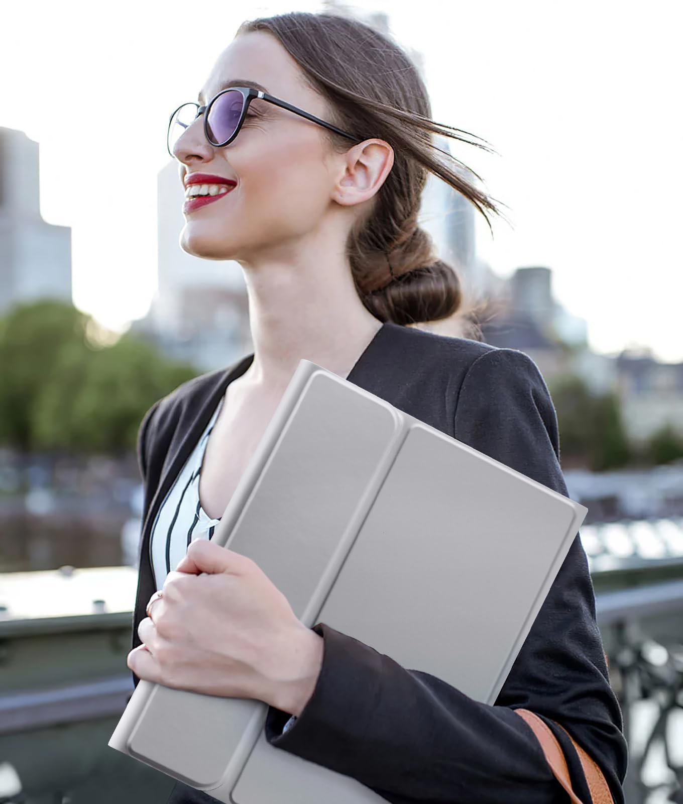 iPad 11th/10th Gen Keyboard Case - Detachable Backlit Keyboard with Multi-Touch Trackpad & Pencil Holder | Folio Cover for iPad Air 4/5 (A16) | Perfect for Work, Study & Travel (Gray)