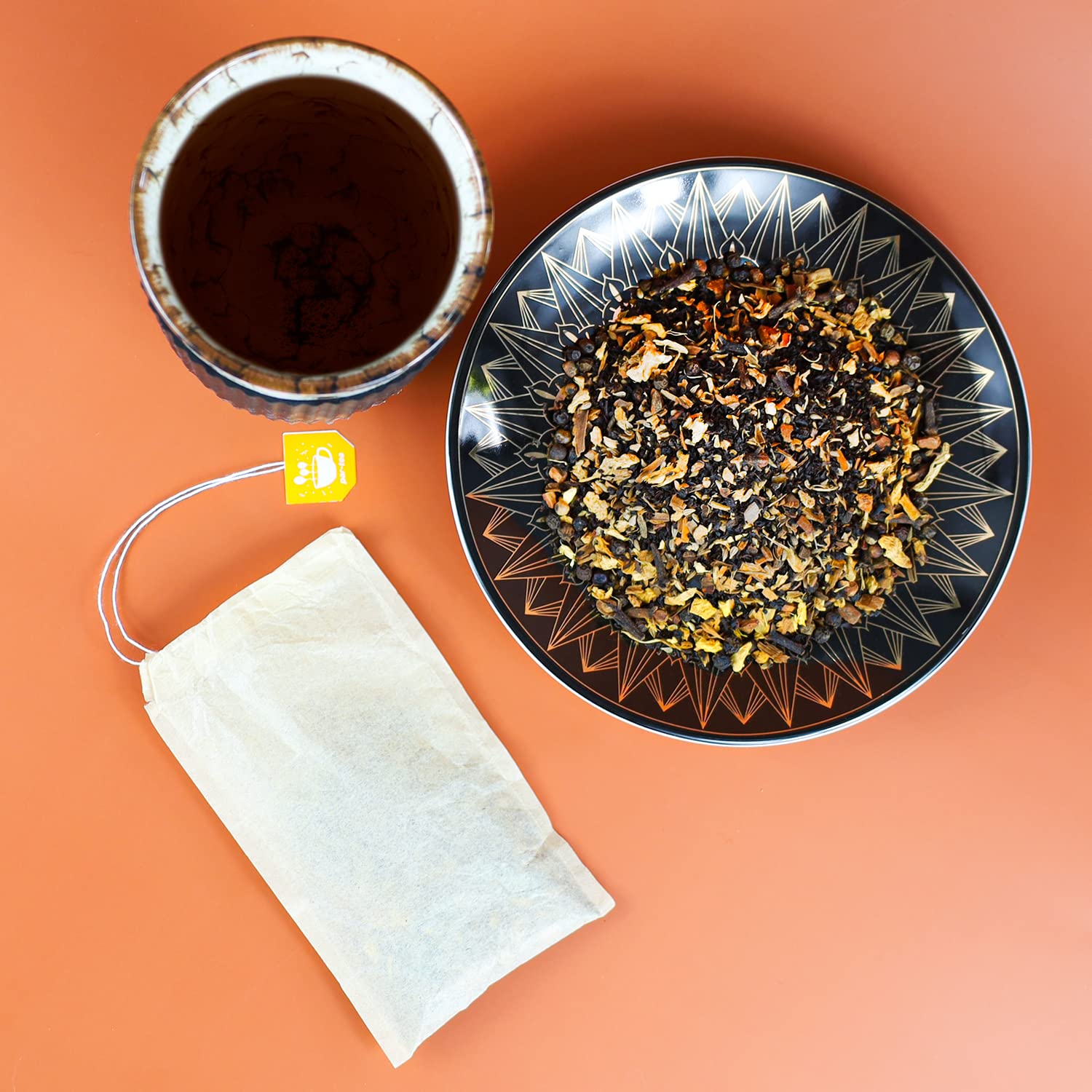Premium Masala Chai Tea - Organic Black Tea with Anise & Spices | Natural Caffeinated Energy Boost | 4oz Pouch (72 Servings) | Perfect for Morning Wake-Up or Afternoon Pick-Me-Up