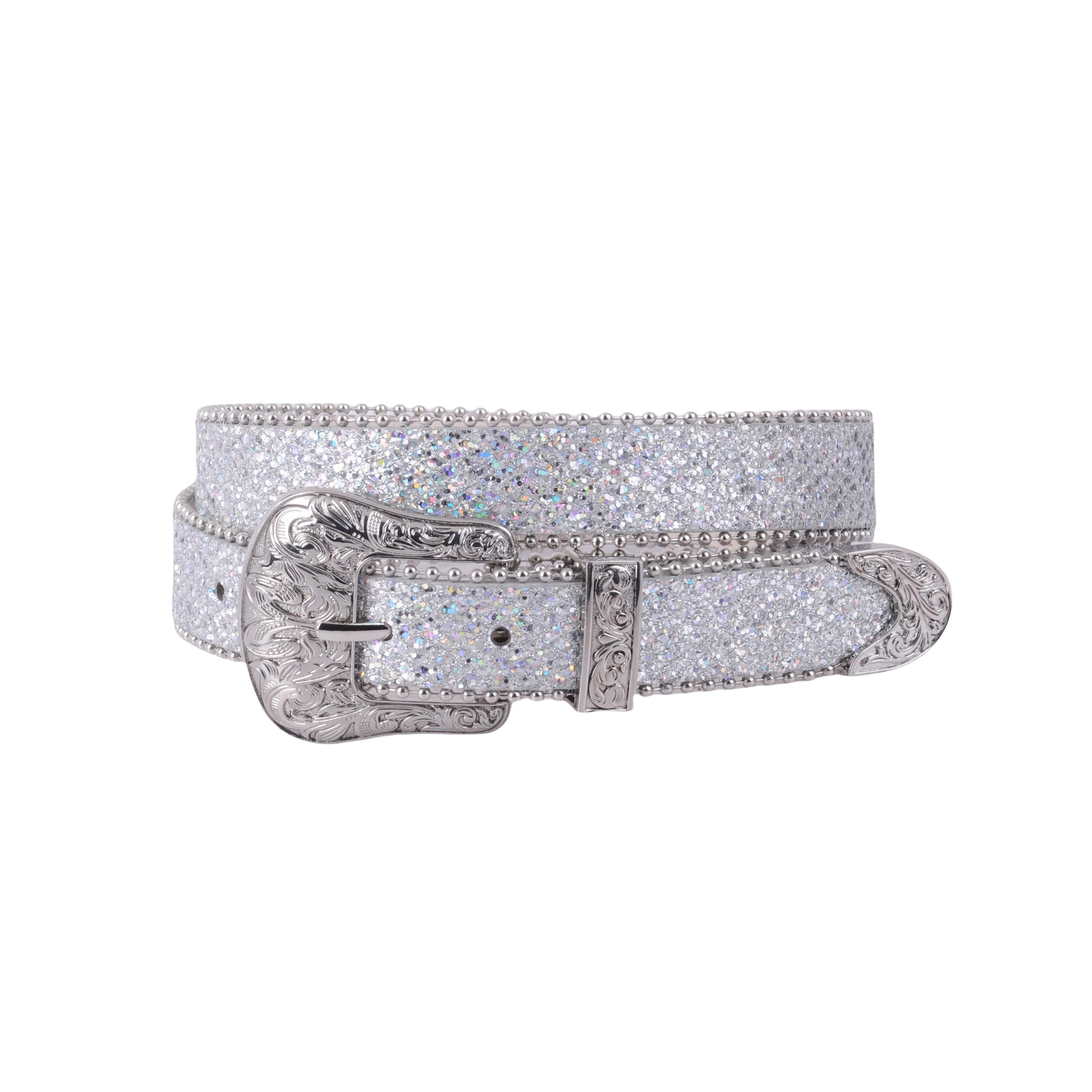 Premium Silver Saddle Belt for Western Riding & Cowboy Fashion - Durable Leather Equestrian Accessory for Horseback Riding, Rodeo & Country Style Outfits