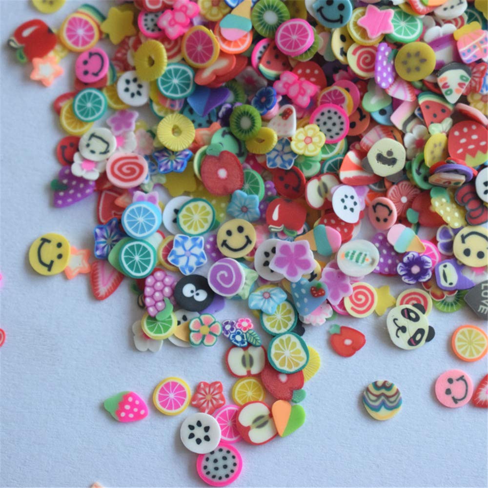 50g/Bag Colorful Fruit Slices for Nail Art & DIY Slime Making - Mixed Style Decorative Fillers for Lizun Slime, Resin Crafts, and Party Decorations - Perfect for DIY Projects, Gift Wrapping, and Sensory Play