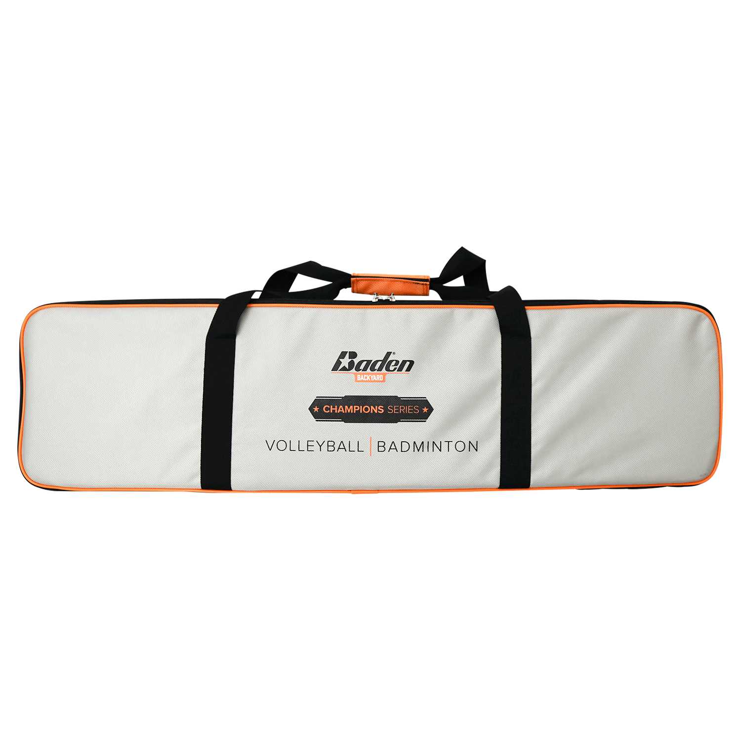 Champions Volleyball & Badminton Carry Bag - Durable Sports Equipment Storage - Gray/Orange - Perfect for Gym, Travel & Outdoor Sports