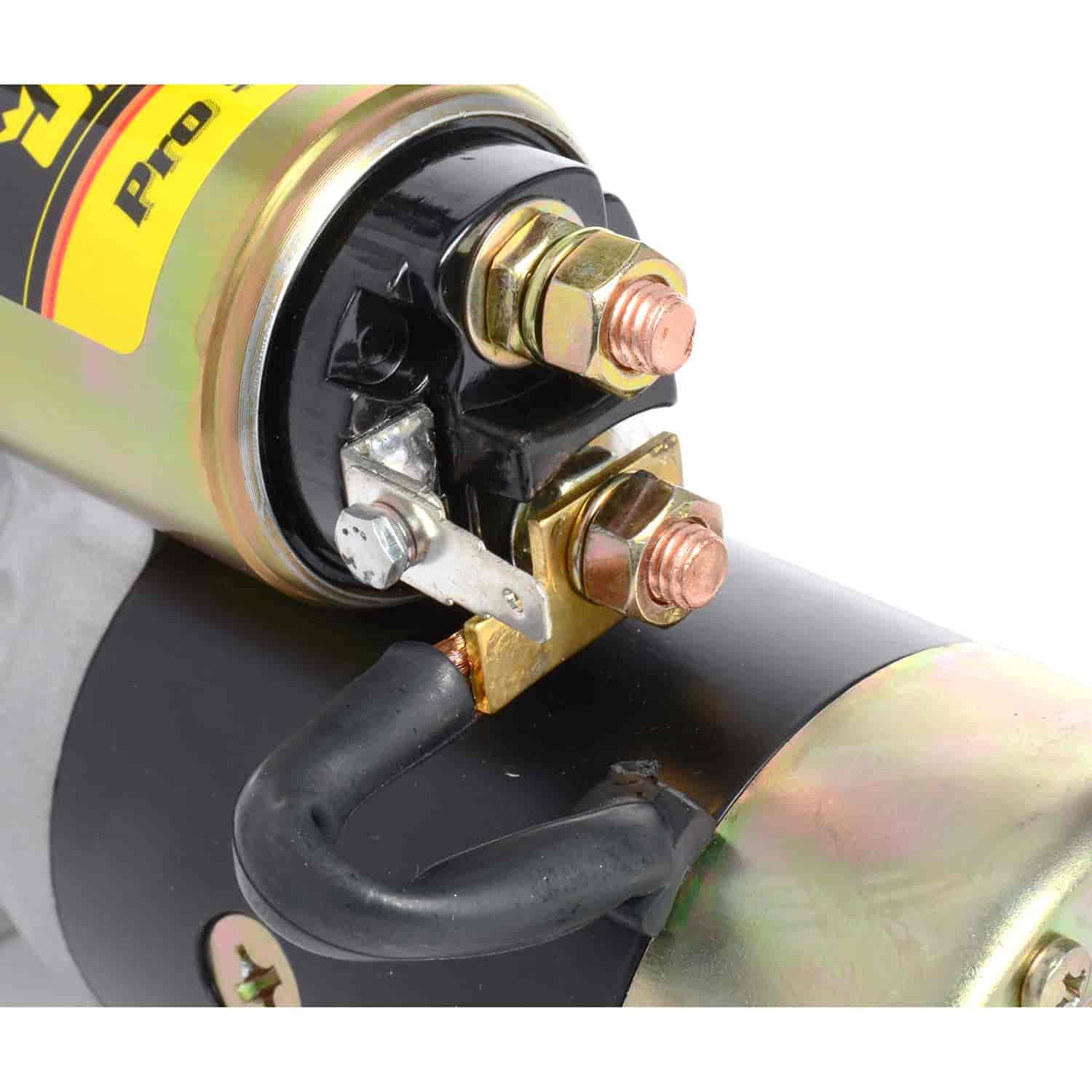 JEGS Heavy-Duty Mini Starter for Chevy Small Block & Big Block Engines - Compatible with 153 & 168 Tooth Flywheels - High Performance Hitachi-Style Starter (Made in USA) - Perfect for Hot Rods, Muscle Cars & Engine Swaps - Handles Up to 16:1 Compression