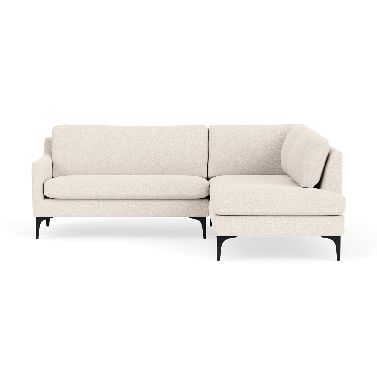 Astha Boucle Right Corner Sofa - Modern L-Shaped Sectional Couch for Living Room, Lounge & Small Spaces | Soft Upholstery, Comfortable Seating, Stylish Home Decor