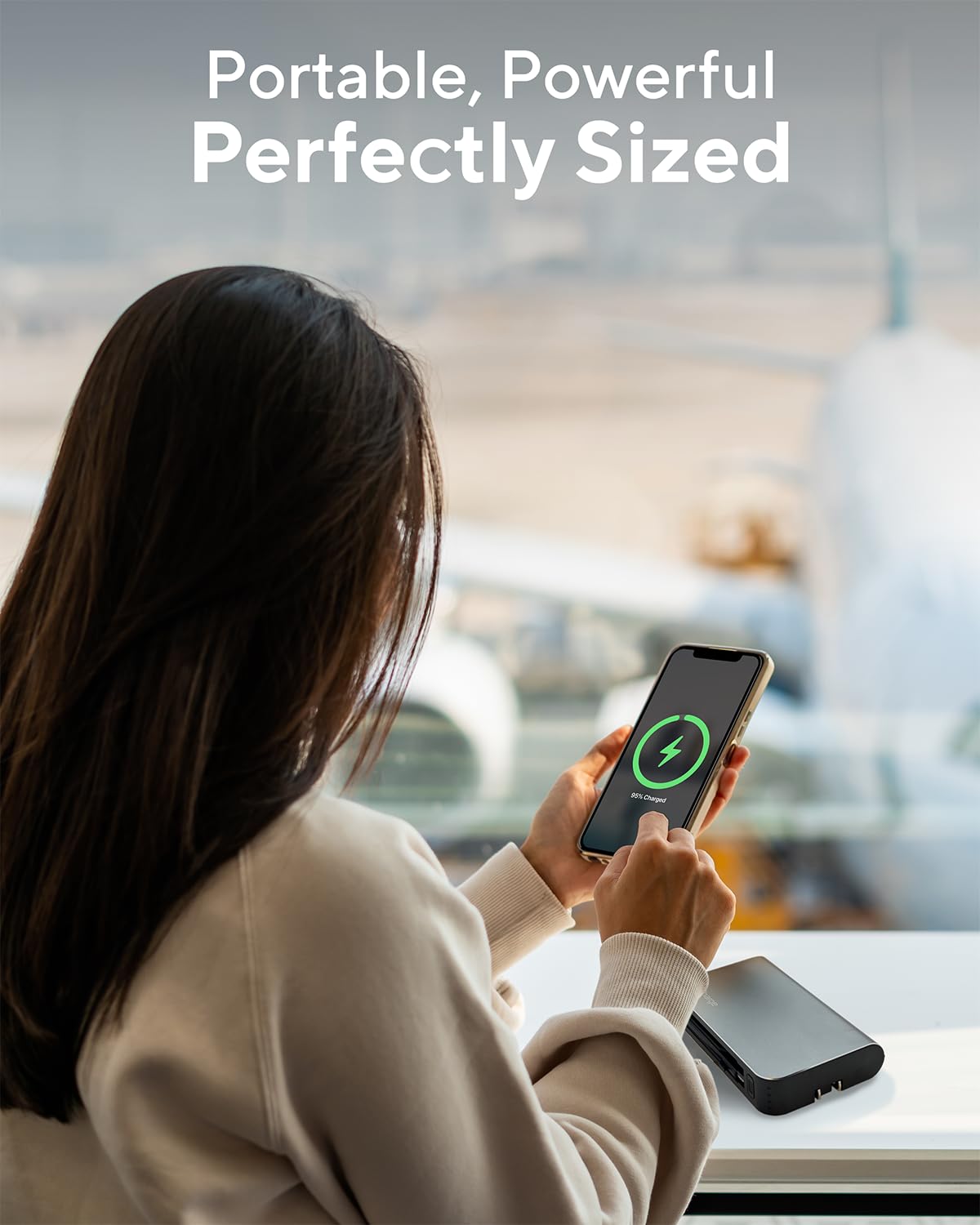 myCharge 10050mAh Portable Charger with Wall Plug - Fast Charging Power Bank for iPhone, Samsung & Android Devices - External Battery Pack with Built-in Lightning & USB-C Cables | Perfect for Travel, Camping & Emergency Power Backup
