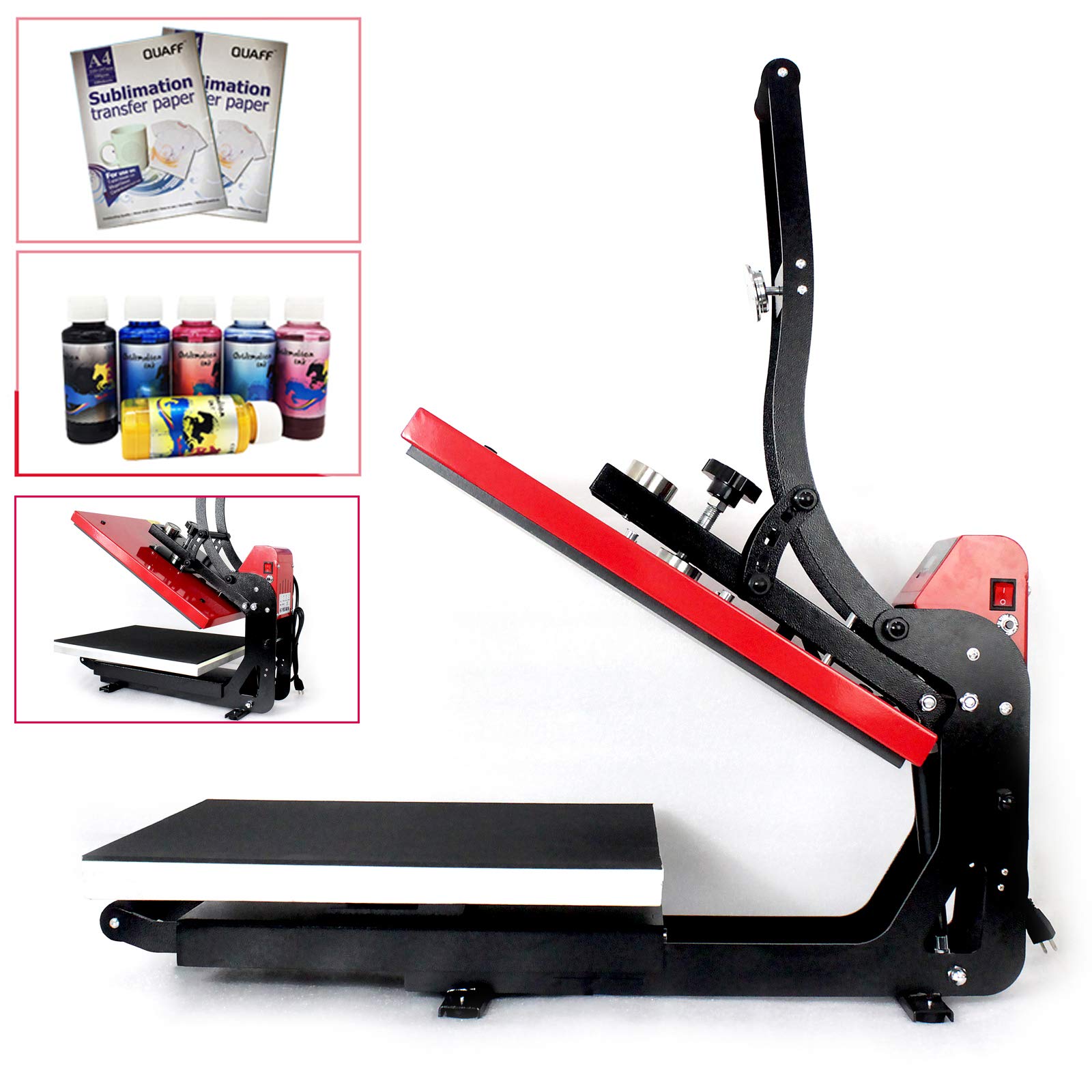 16x20 Inch Clamshell Auto Open Heat Press Machine - Multifunctional Sublimation Combo T-Shirt Press with Magnetic Semi-Automatic Transfer Printer for DIY Apparel, Custom T-Shirts & Sublimation Printing Projects