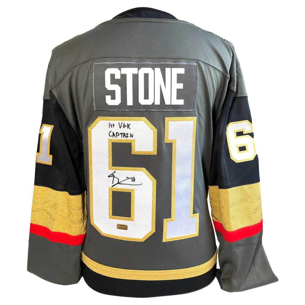 Authentic Mark Stone Autographed Vegas Golden Knights 1st Captain Jersey with COA & IGM Certification - Perfect for NHL Fans, Collectors & Sports Memorabilia Displays