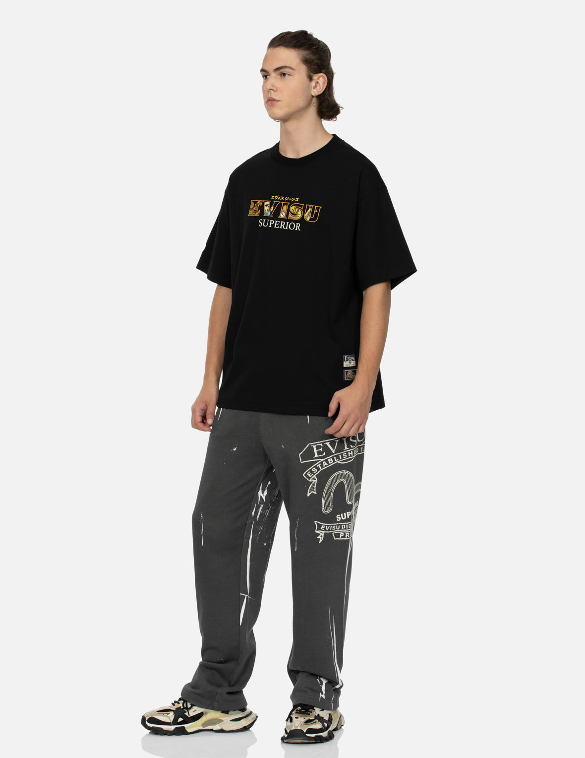 Tanuki Daicock Print Loose Fit T-Shirt for Men - Japanese Streetwear Style - Comfortable Casual Wear for Everyday Outfits and Anime Conventions