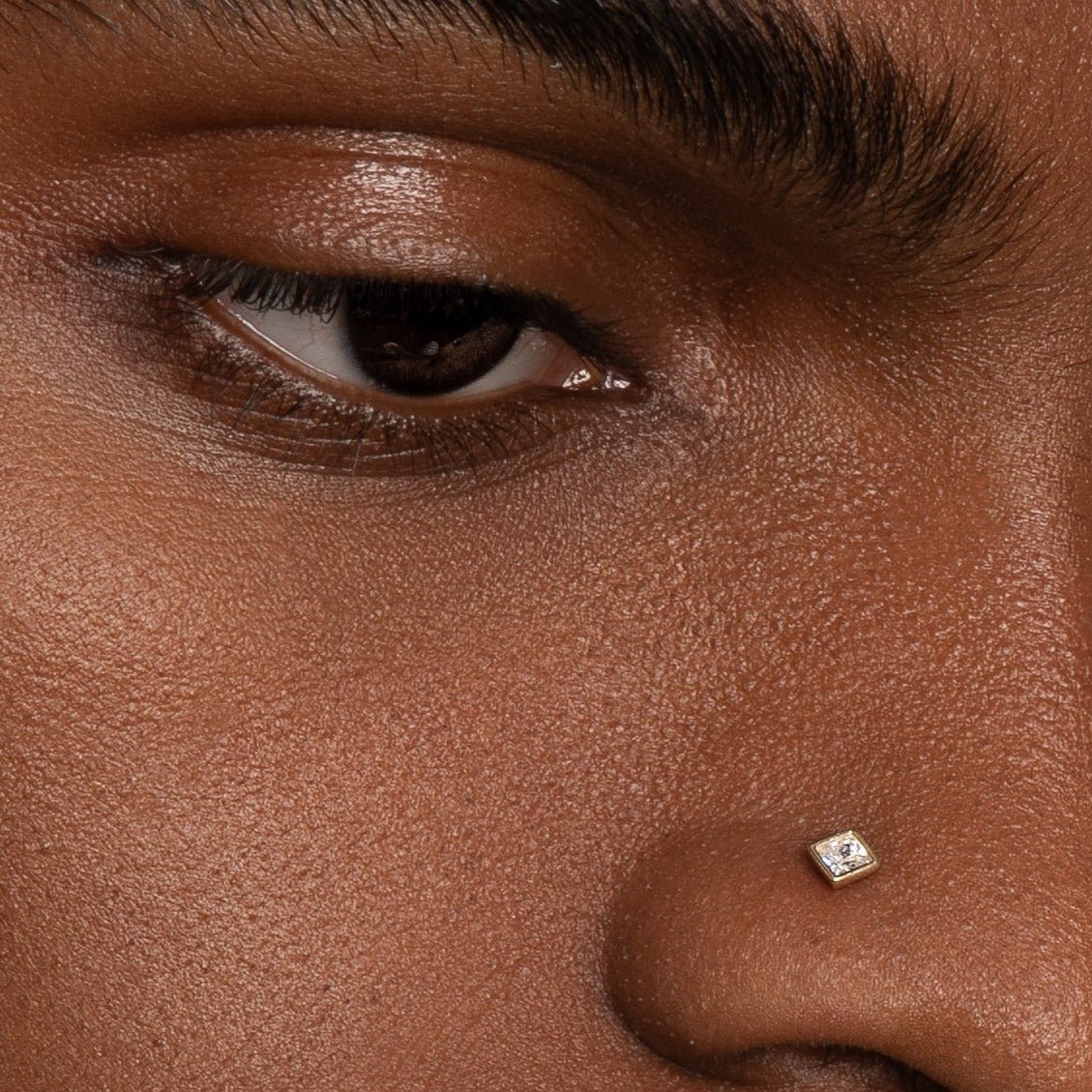 14K Yellow Gold Princess Cut Gemstone Stud Earrings - Bezel Set Flat Back for Secure Wear | Perfect for Weddings, Parties & Everyday Elegance