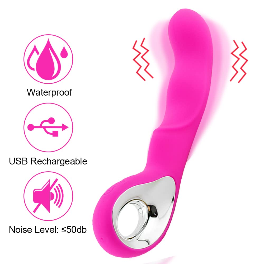 10-Speed Rechargeable Silicone Vibrator for Women - USB-Powered G-Spot & Clitoral Stimulator, Waterproof Adult Massager - Perfect for Couples Play & Solo Pleasure (Pink)