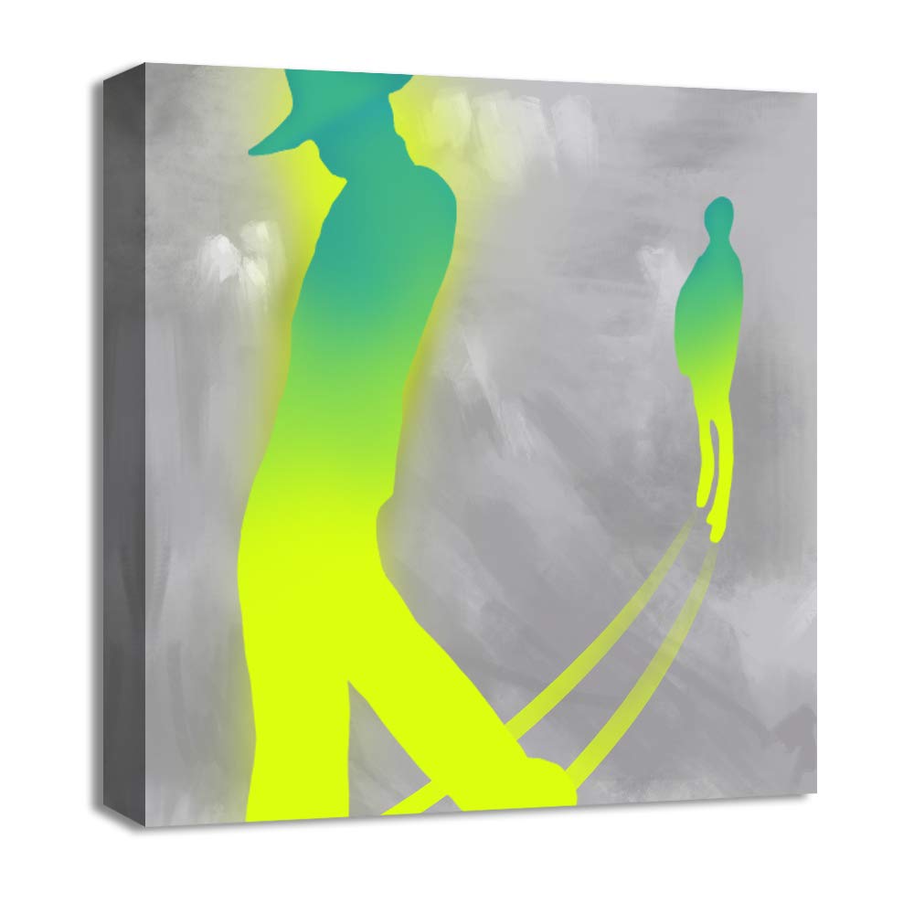 Abstract Canvas Wall Art Painting - Modern Home Decor Framed Print 16x16 inches - Perfect for Living Room, Bedroom & Office Decor