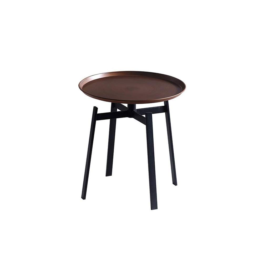 Nordic End Table with Wrought Iron Legs - Round Side Table for Living Room, Sofa, Coffee & Balcony - Modern Small Tea Table for Home Decor & Relaxation