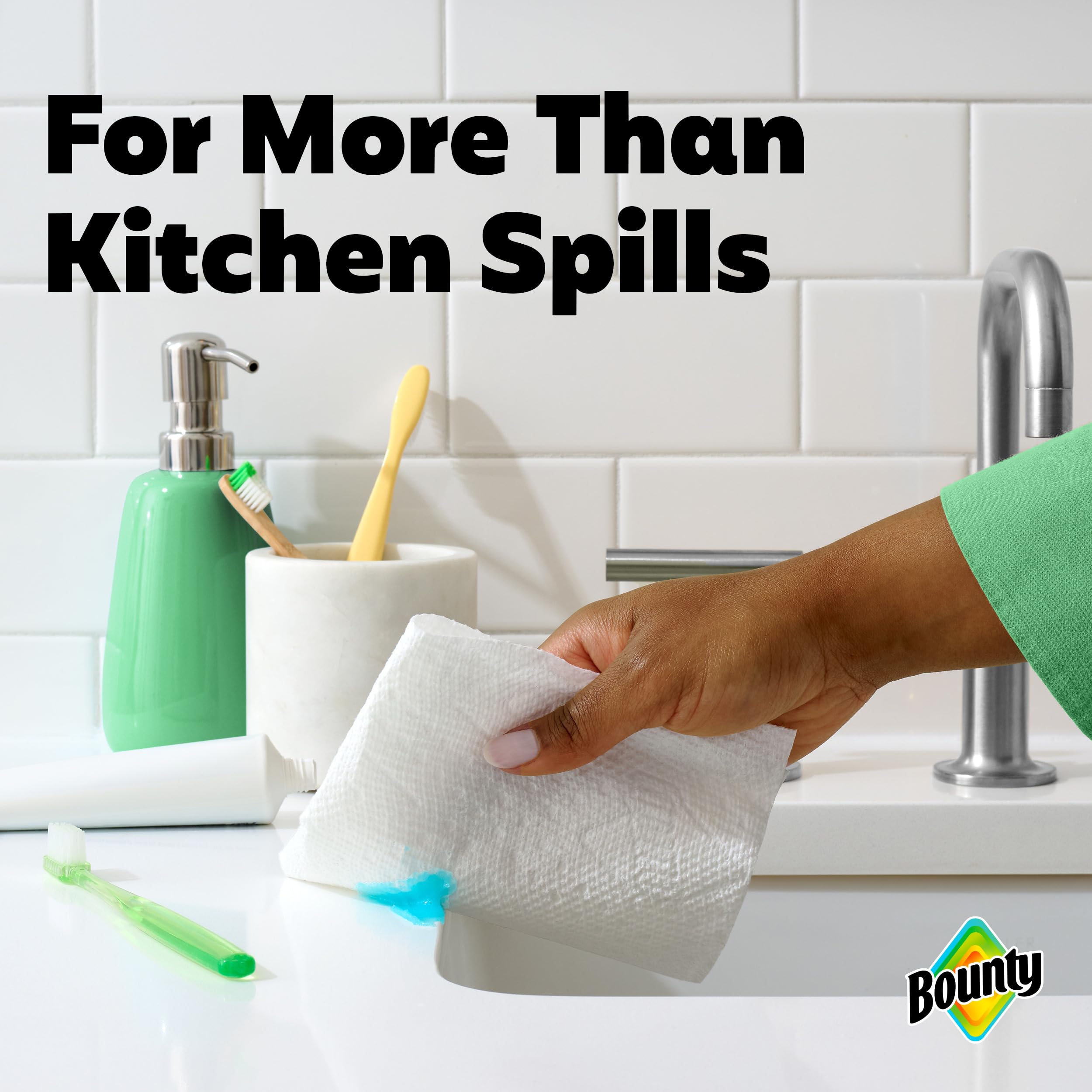 Bounty Select-A-Size Paper Towels | 2 Triple Rolls (6 Regular Rolls) | Super Absorbent & Strong | Perfect for Kitchen Cleaning, Spills & Household Use