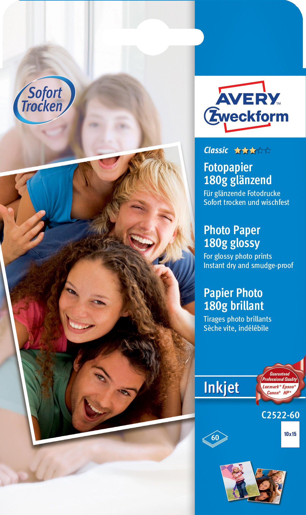 Avery Superior Inkjet Photo Paper - 60 Sheets, High-Quality Glossy Finish for Stunning Prints - Perfect for Photos, Presentations, and Scrapbooking
