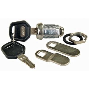 JR Products 00185 1-3/8 Inch Compartment Door Key Lock (2-Pack) - Secure Storage for RV, Boat, and Toolbox Cabinets
