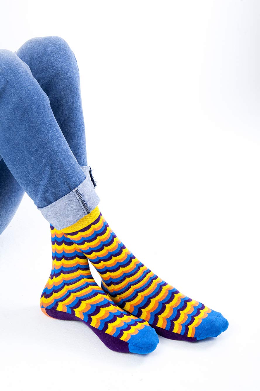 Men's 5-Pack Luxury Colorful Cotton Novelty Dress Socks Gift Box - Fun & Stylish for Work, Parties & Gifts