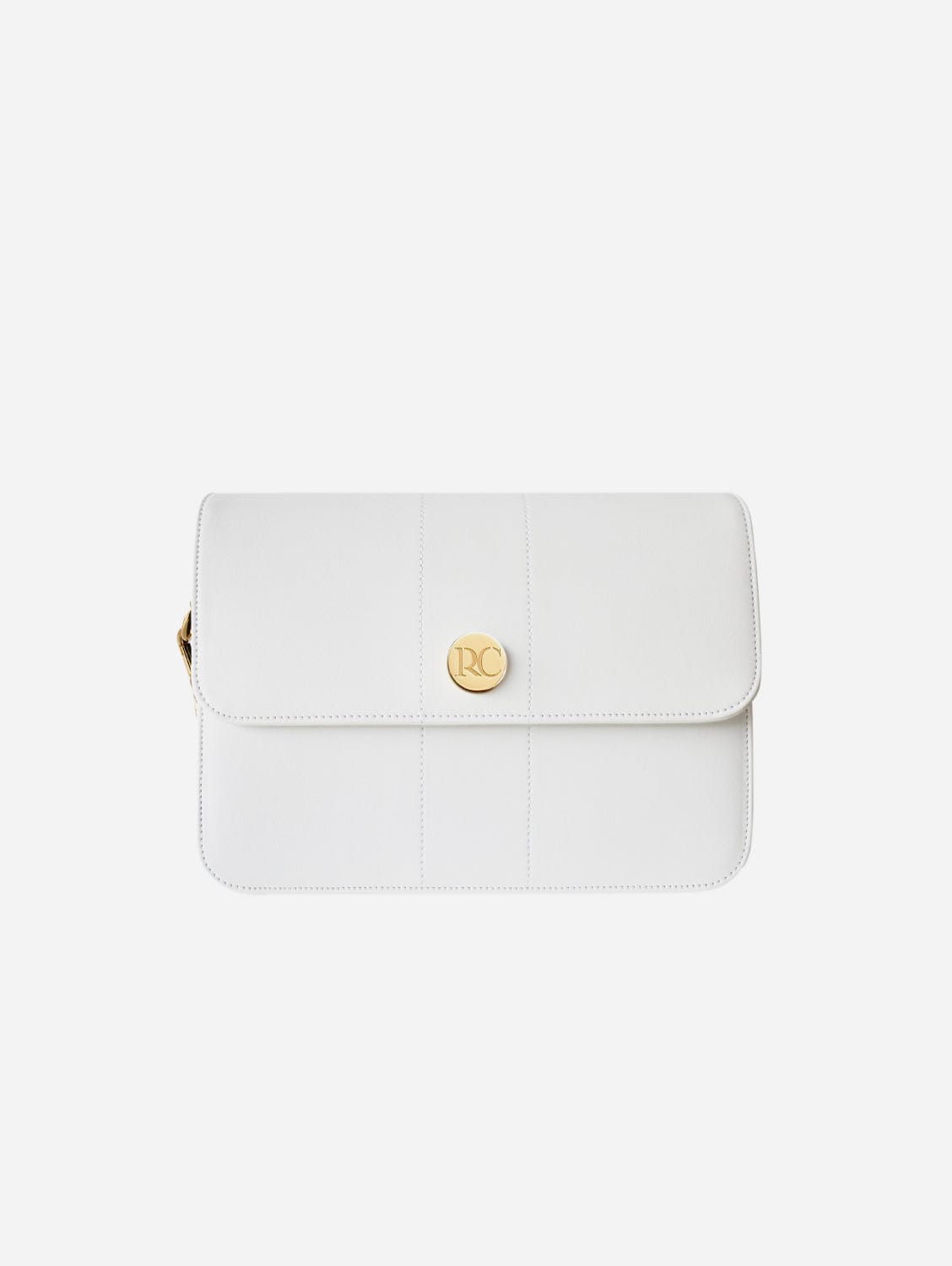 Vegan Leather Shoulder Bag for Women - Apple Midi Nomad Crossbody Purse in White | Perfect for Work, Travel & Everyday Use