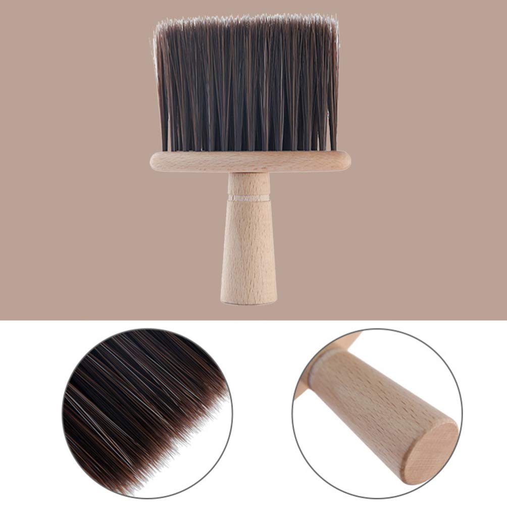 Professional Wooden Barber Hair Brush for Thick & Broken Hair - Neck & Face Duster Brush with Soft Bristles for Hair Styling, Cleaning & Detangling - Perfect for Salon, Home Hair Care & Beard Grooming