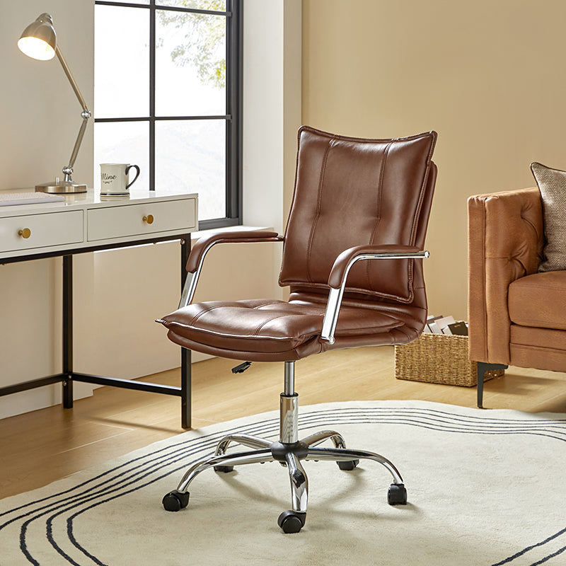 Ergonomic Doug Task Chair with Padded Arms - Adjustable Office Chair for Home & Work - Comfortable Desk Chair with Lumbar Support for Long Hours Sitting