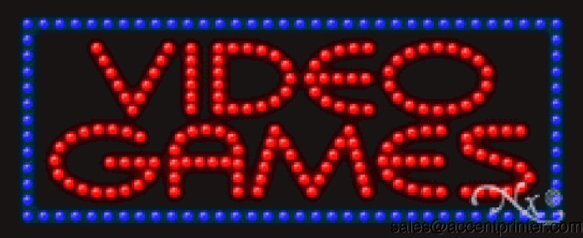 Video Games LED Sign - High Impact & Energy Efficient Gaming Room Decor for Bedroom, Man Cave, or Game Room Setup