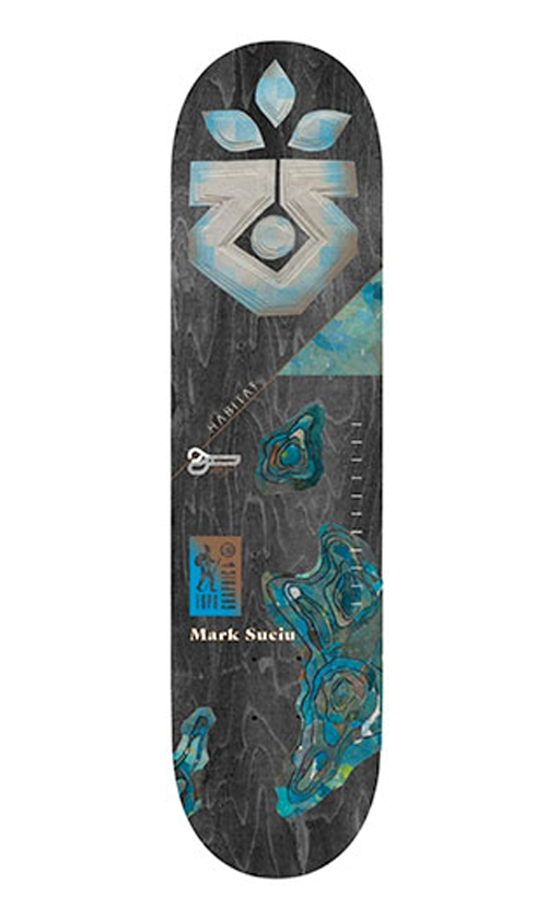 Habitat Topographic Mark Suciu Skateboard Deck 8.0 Inch - Perfect for Street Skating and Skate Park Tricks