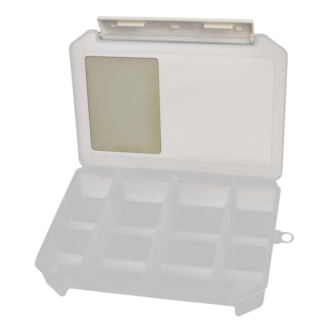 12-Slot Detachable Tool Organizer Box - Clear White Plastic Storage Case for Components & Small Tools (205mm x 130mm x 40mm) - Perfect for Workshop, Garage, and DIY Projects