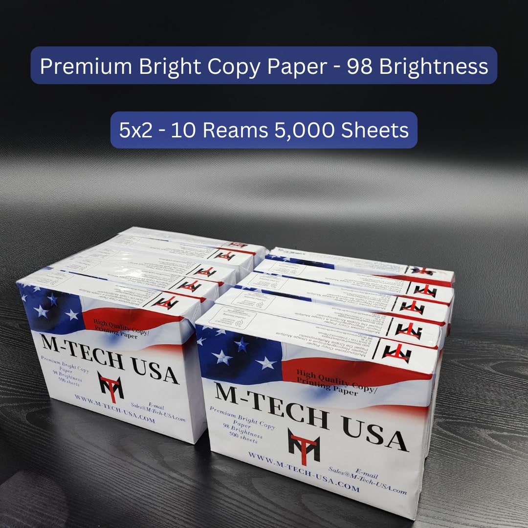 Premium 20 lb Bright White Copy Paper 8.5