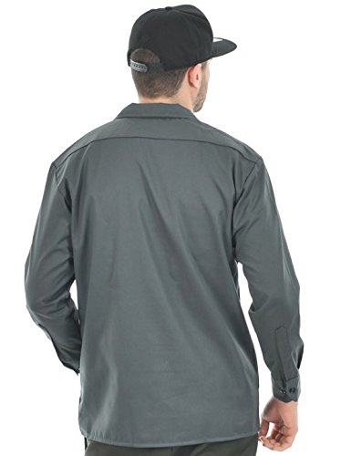 Dickies Men's Big & Tall Long Sleeve Work Shirt - Durable Cotton Twill, Relaxed Fit for Comfort, Professional Workwear for Construction, Landscaping & Outdoor Jobs