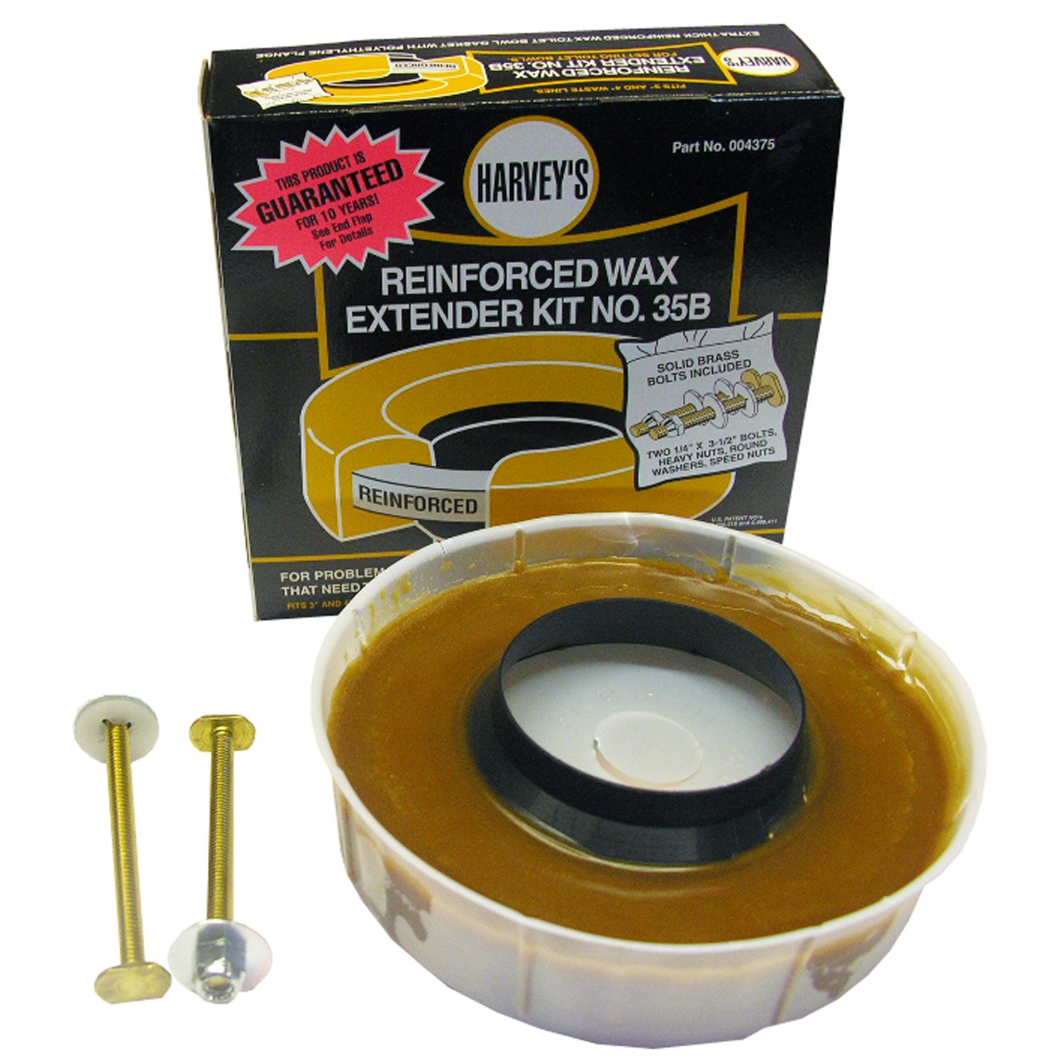 LASCO 04-3314-MASTER Extra Thick Wax Toilet Bowl Ring with Brass Bolts - 24-Pack for 3-4 Inch Waste Lines - Reinforced Urethane Core & Polyethylene Flange - Ideal for Toilet Installation & Leak Prevention in Bathroom Renovations