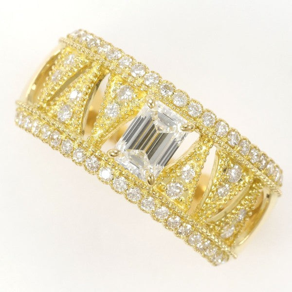 18K Yellow Gold Diamond Ring for Women - Elegant Solitaire Engagement & Wedding Band - Perfect for Proposals, Anniversaries & Special Occasions