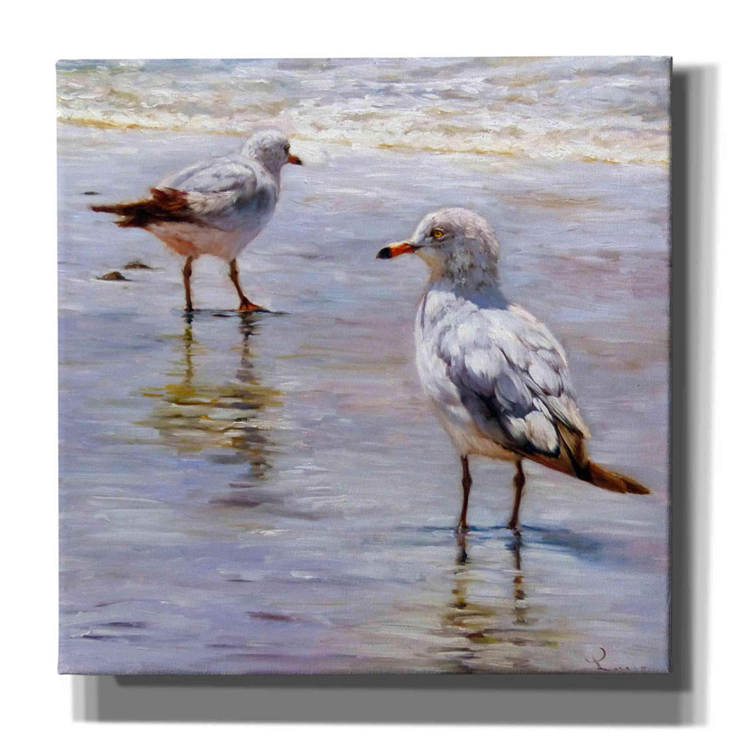 Epic Graffiti 'Waders' by Lucia Heffernan - 26x26 Inch Canvas Wall Art Painting, Duck Bird Animal Home Decor for Living Room, Bedroom & Office