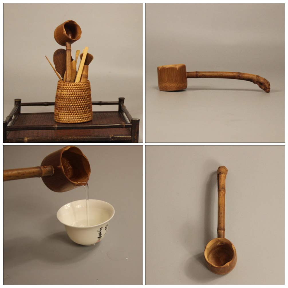 Premium Bamboo Tea Ceremony Water Ladle - Traditional Japanese Style Scoop for Matcha, Cooking & Restaurants - Durable Kitchen Gadget for Home & Professional Use - Perfect for Tea Brewing, Soup Serving & Liquid Measuring