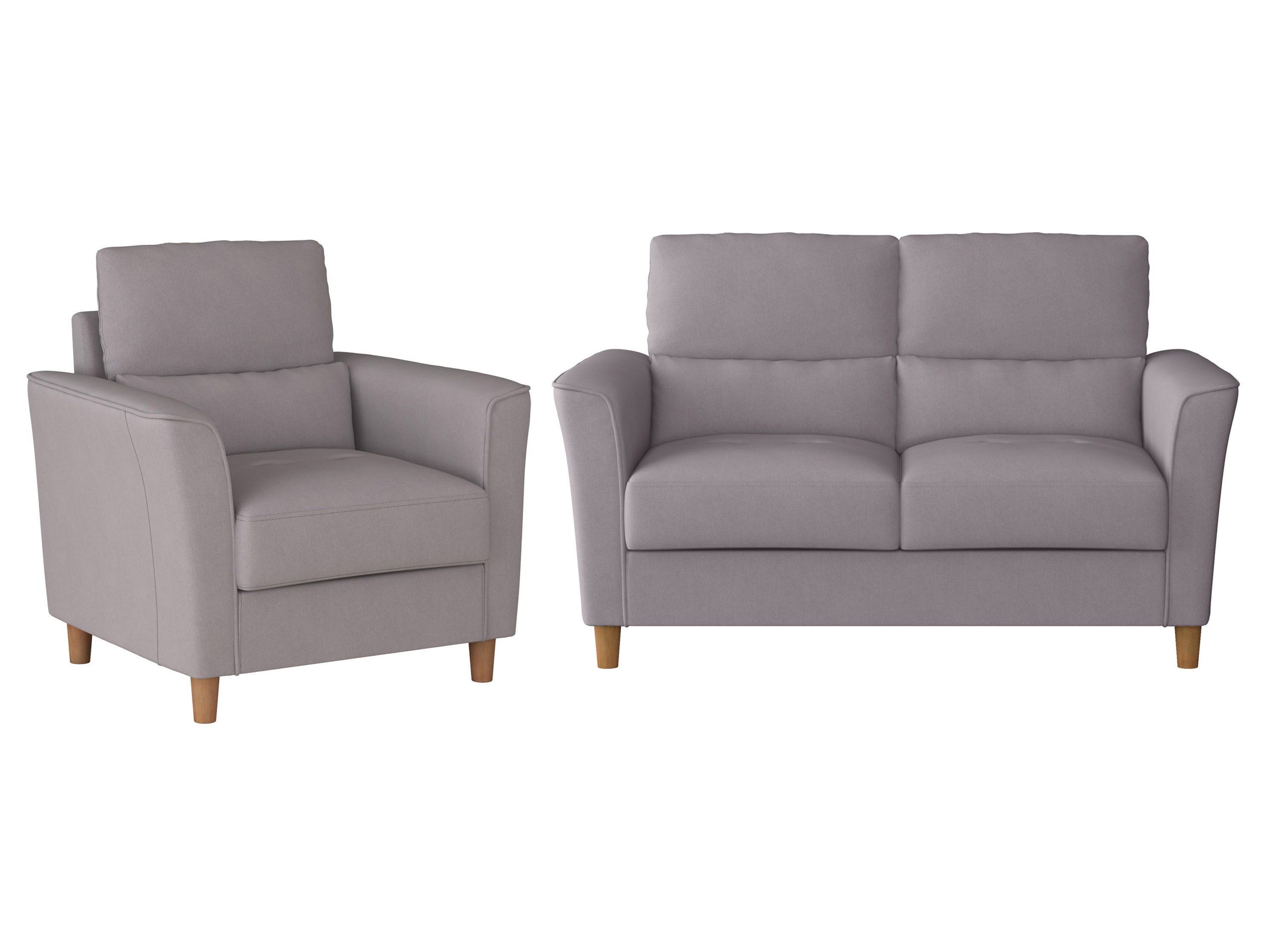 2-Piece Loveseat and Chair Set for Small Spaces - Modern 2-Seater Sofa & Accent Chair - Perfect for Living Room, Bedroom, or Office (Clearance Sale)