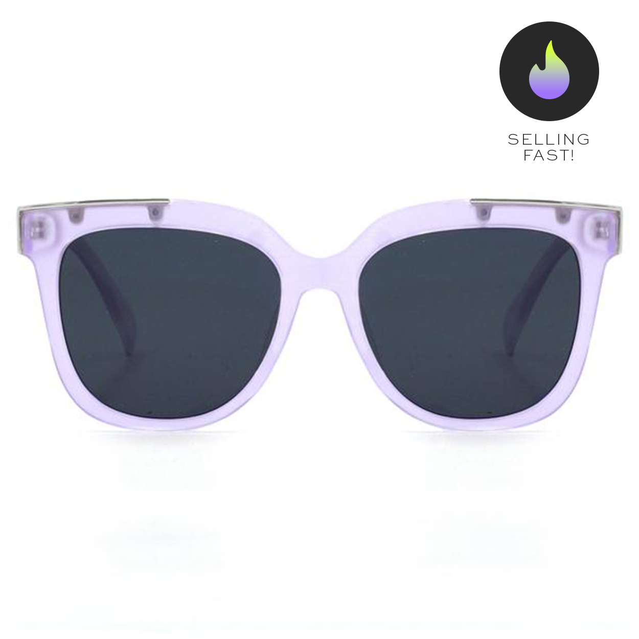 Coco Lilac Wayfarer Sunglasses for Women - UV Protection Retro Vintage Style - Perfect for Beach, Driving & Outdoor Activities