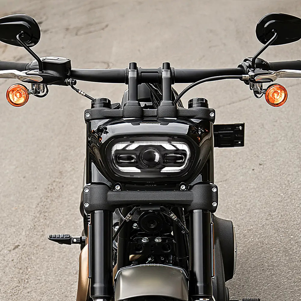 H4 LED Headlight Kit for 2008-2017 Harley Davidson Dyna Fat Bob with DRL - High Brightness Motorcycle Headlight Replacement for Night Riding & Safety